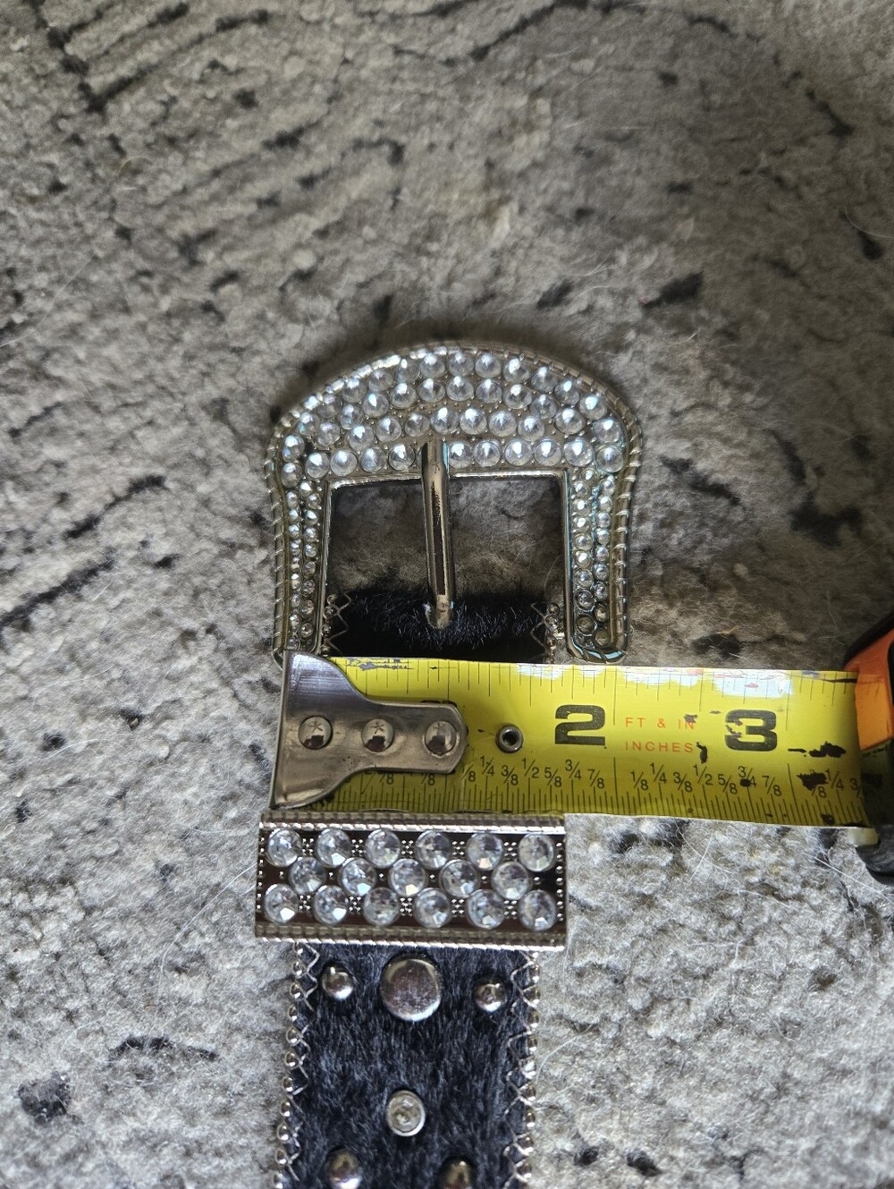Kathy Rhinestone Faux Fur Belt - Picture 5 of 6